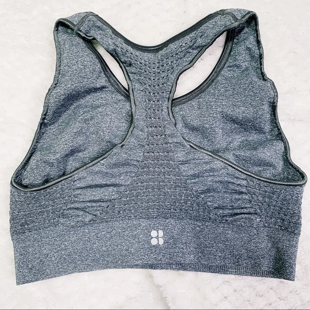 Sweaty Betty Charcoal Seamless Racerback Sports Bra